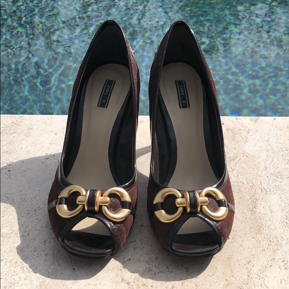 Zara Brown and Gold Shoes!
